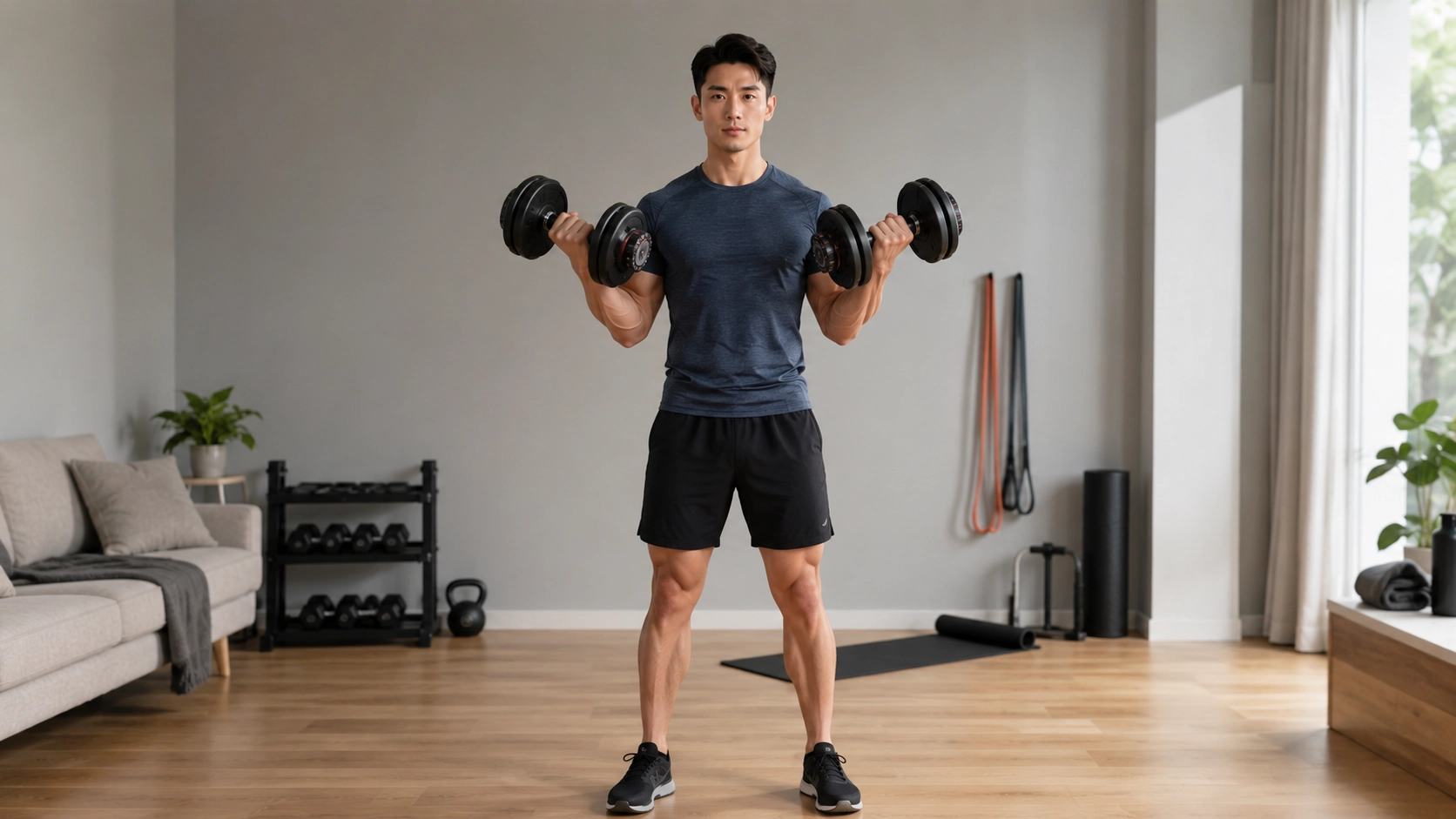 D adjustable under 200 Man lifting adjustable dumbbells under $200 in a gym home