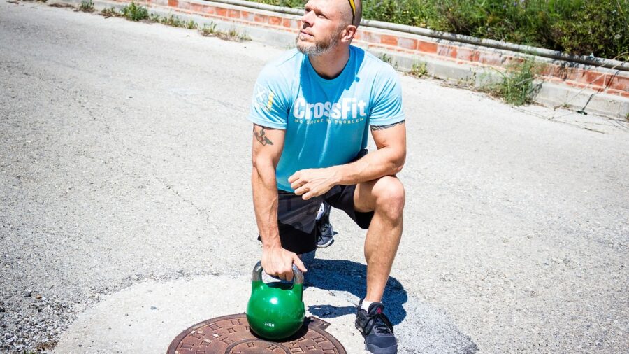Kettlebell with protective coating demonstrating proper rust prevention care for home gym equipment